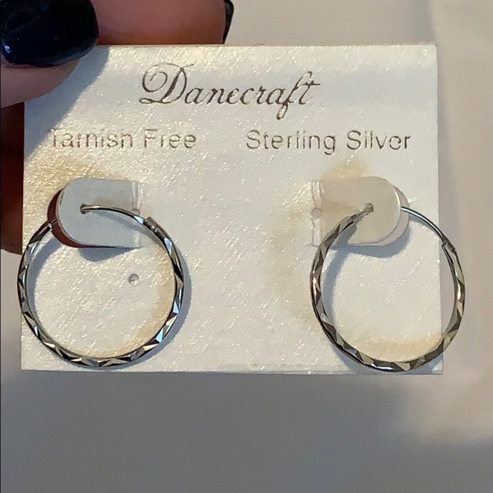 Sterling silver hoop earrings
